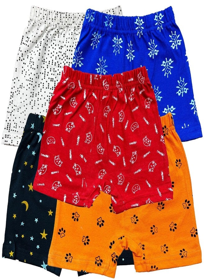 FASHA Pure Cotton Baby Bloomer - Unisex Toddler Underwear, Super Soft Breathable Briefs - Pack of 5 - Assorted Prints - Image 1