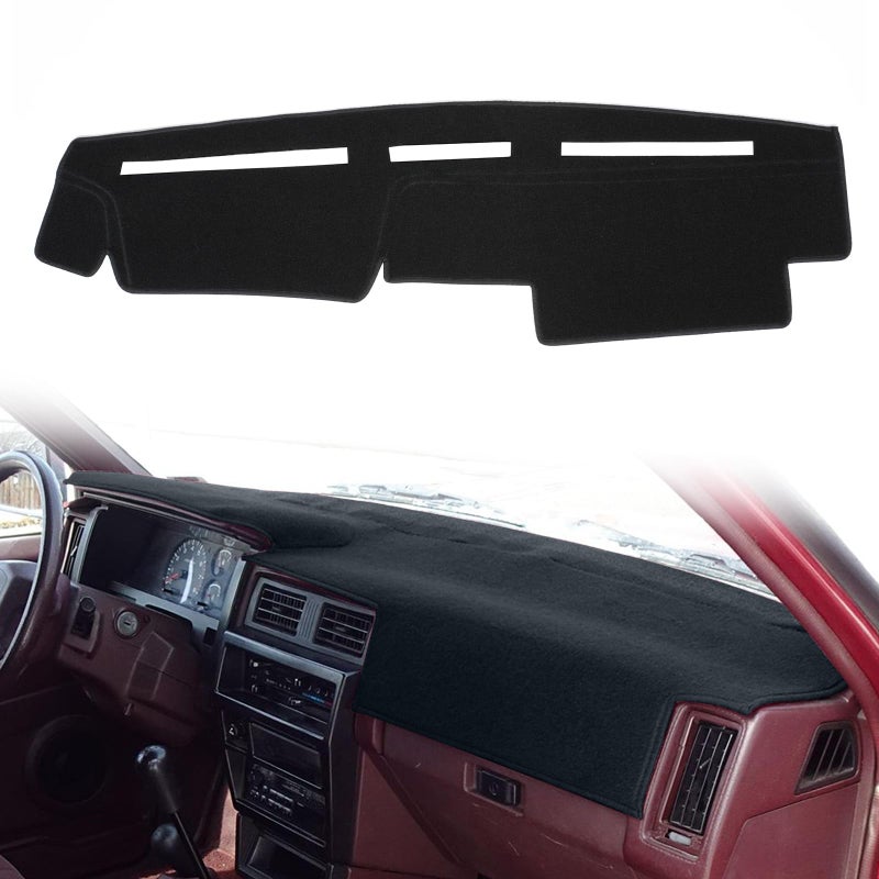 HanLanKa Dashboard Cover Dash Cover Mat Pad Custom Fit for Nissan Pathfinder D21 Hardbody Pickup Truck 1986 1987 1988 1989 1990 1991 1992 1993 Black