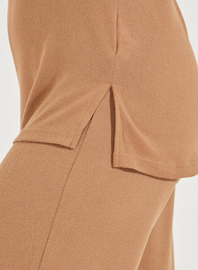 Styli Solid Round Neck Sleeveless Knit Top - Image 3