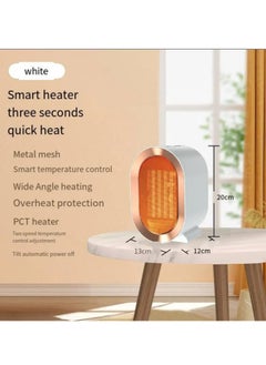 Portable electric heater 1200 watts with different temperatures A practical heater to overcome the winter cold for the home and office A safe electric heater to heat the home and office with a plug and a rear fan to protect against overheating Small in size and light to move it anywhere easily A button to control its temperature easily and a button to open and close Used in bedrooms, living rooms and offices Power: 1200 watts