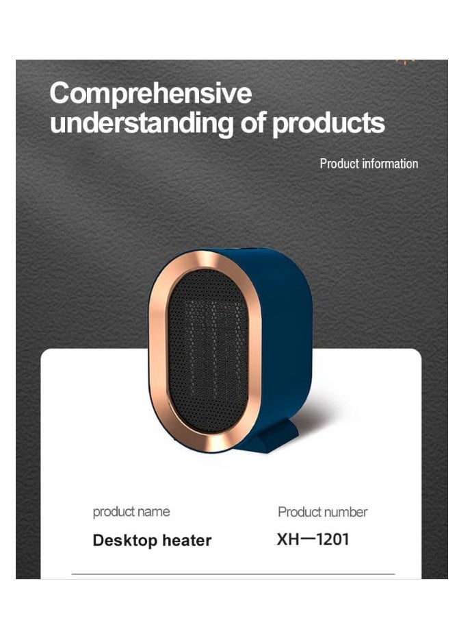 Generic - Portable electric heater 1200 watts with different temperatures A practical heater to overcome the winter cold for the home and office A safe electric heater to heat the home and office with a plug and a rear fan to protect against overheating Small in size and light to move it anywhere easily A button to control its temperature easily and a button to open and close Used in bedrooms, living rooms and offices Power: 1200 watts - Image 1