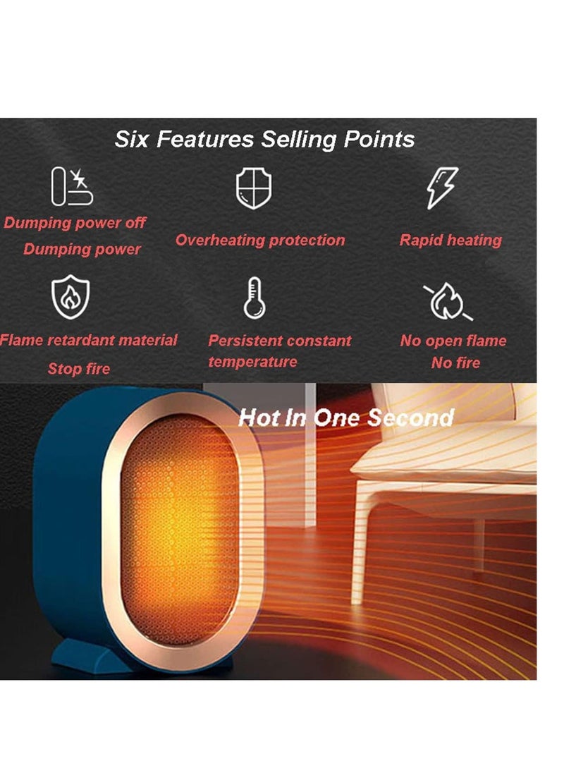 Generic - Portable electric heater 1200 watts with different temperatures A practical heater to overcome the winter cold for the home and office A safe electric heater to heat the home and office with a plug and a rear fan to protect against overheating Small in size and light to move it anywhere easily A button to control its temperature easily and a button to open and close Used in bedrooms, living rooms and offices Power: 1200 watts - Image 1