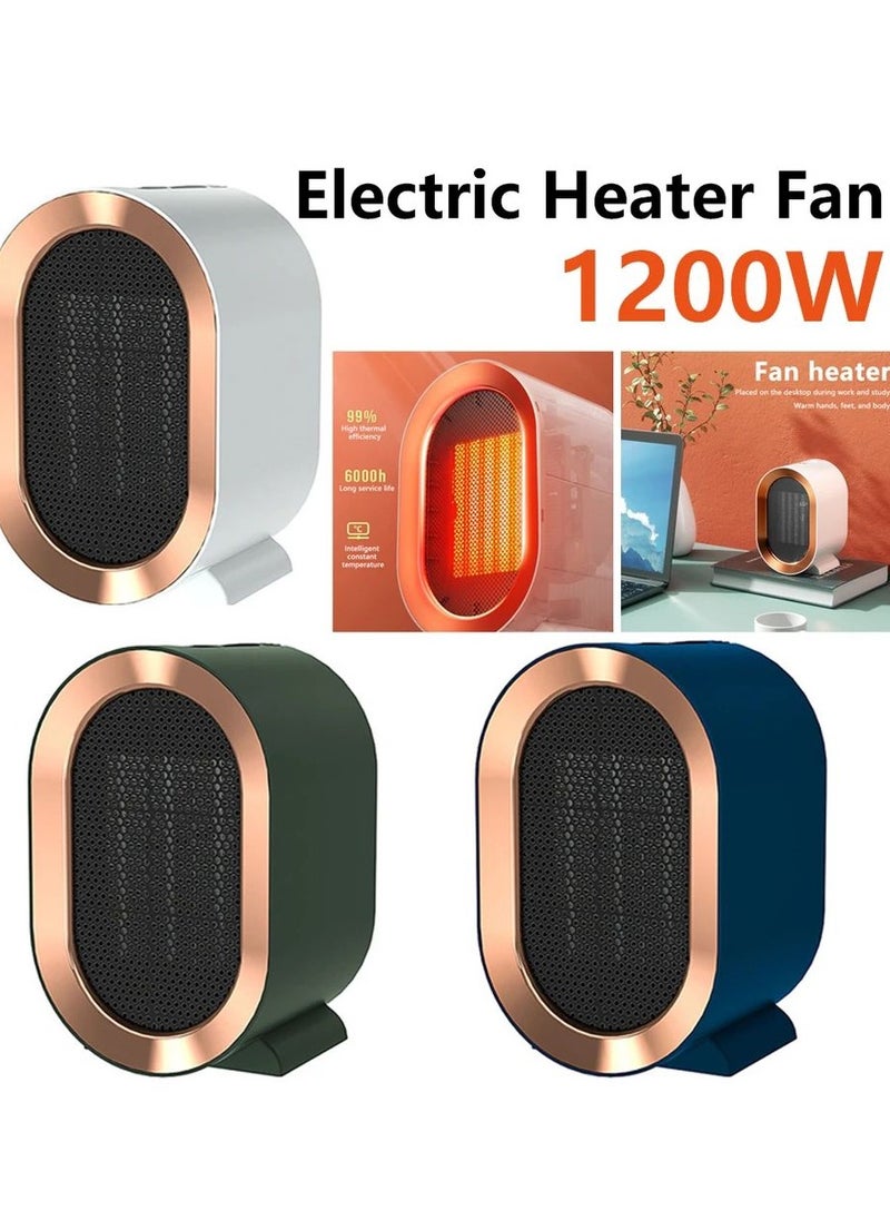 Generic - Portable electric heater 1200 watts with different temperatures A practical heater to overcome the winter cold for the home and office A safe electric heater to heat the home and office with a plug and a rear fan to protect against overheating Small in size and light to move it anywhere easily A button to control its temperature easily and a button to open and close Used in bedrooms, living rooms and offices Power: 1200 watts - Image 1