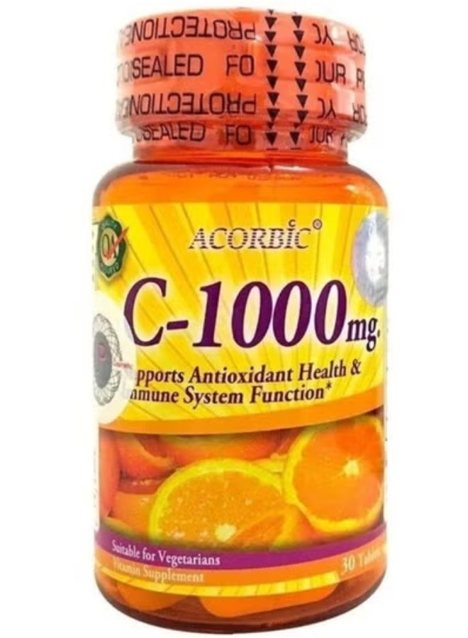 C-1000mg Vitamin C Supplement – 30 Capsules