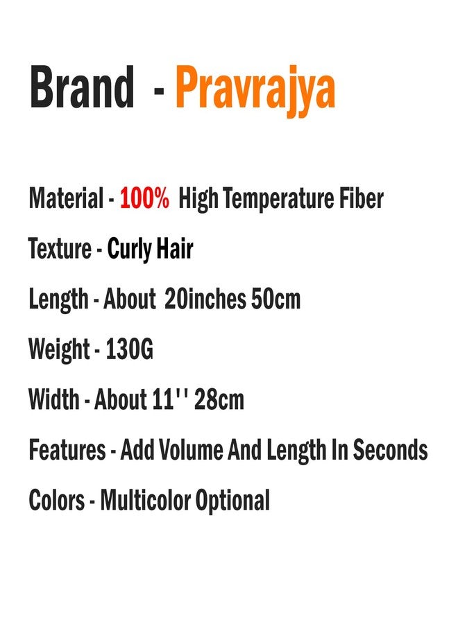 PRAVRAJYA 5 Clip-In Ombre Hair Extensions for Women - Seamless Long Wavy Heat-Resistant Synthetic Fiber, Instant Volume & Length, Natural Look, Easy to Wear & Restyle (Black to Auburn) - 130g - Image 3