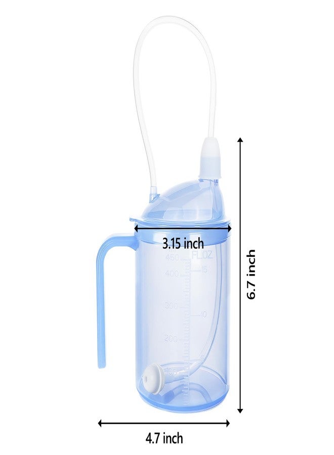 ACUDUDOMA Spill-Proof Cup for Elderly Large Capacity 15.8oz Adult Sippy Cups with Straw, 3 in 1 Dysphagia Cups with Straw for Patient Disabled, Great for Water, Milk, and Soup - Image 4