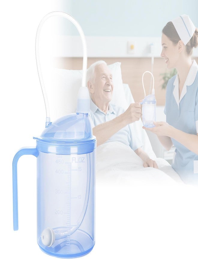 ACUDUDOMA Spill-Proof Cup for Elderly Large Capacity 15.8oz Adult Sippy Cups with Straw, 3 in 1 Dysphagia Cups with Straw for Patient Disabled, Great for Water, Milk, and Soup - Image 1