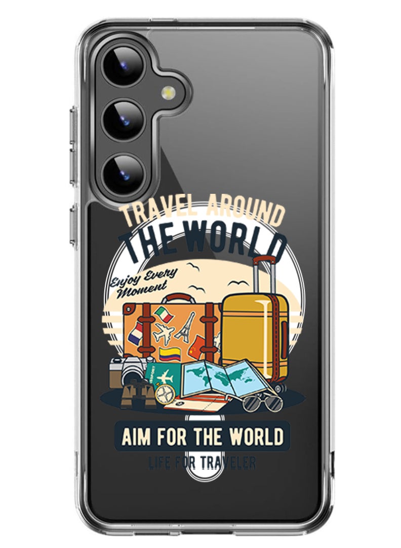 Theodor Magnetic Case for Samsung Galaxy S24 6.2-inch Compatible with MagSafe Wireless Charging, Shockproof Phone Bumper Cover Aim for the world copy - Image 1