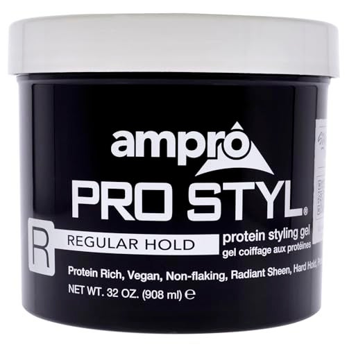 AmPro Pro Styl Styling Gel - Protects and Strengthens Your Strands - Non-Flaking, Alcohol Free, Vegan Formula - Flexible, Touchable Hold for All Hair Textures - Regular - 32 oz - Image 5