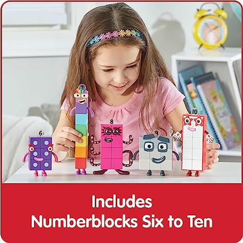 hand2mind Numberblocks Friends Six to Ten Figures Official Licensed Character Action Figure Set Numbers and Counting Figurines Pretend Play Toys for Kids Ages 3 4 5 6 7 - Image 5