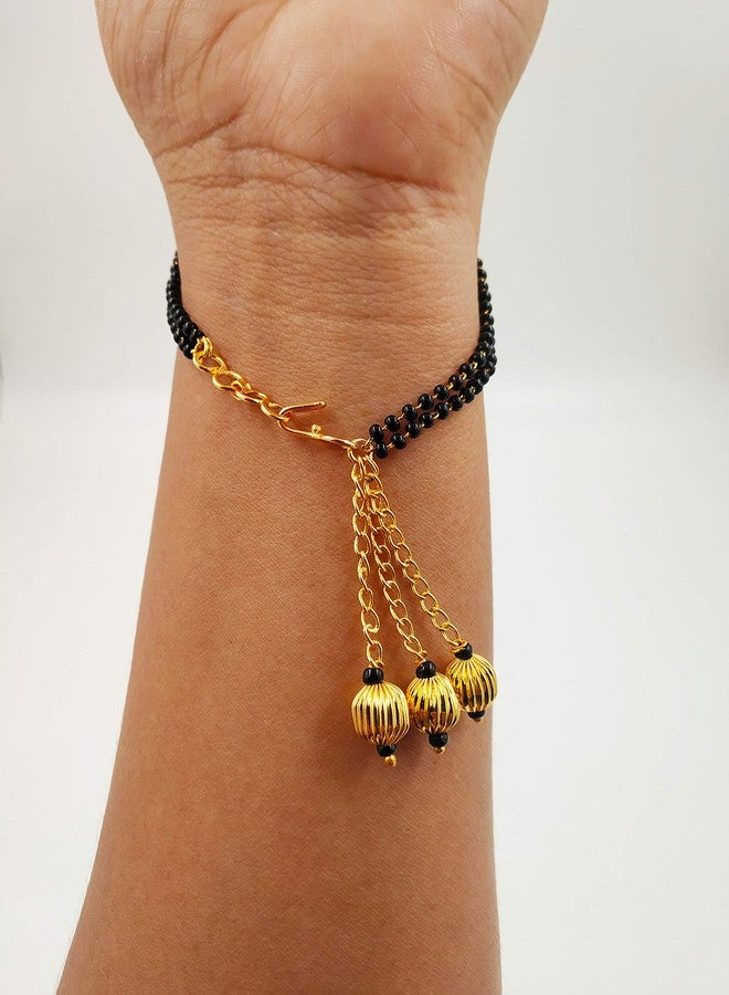 JHB Bracelet Bangle Style Beautiful Latest Trend Artificial Hand Mangalsutra for Women (MODEL07) - Image 3