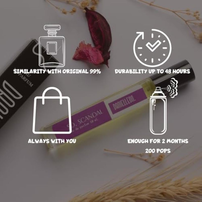 Daniel Leon, inspired perfume by So Scandal, Bold Floral Perfume for Women with Tuberose & Raspberry Notes tester, 10 ml - Image 3