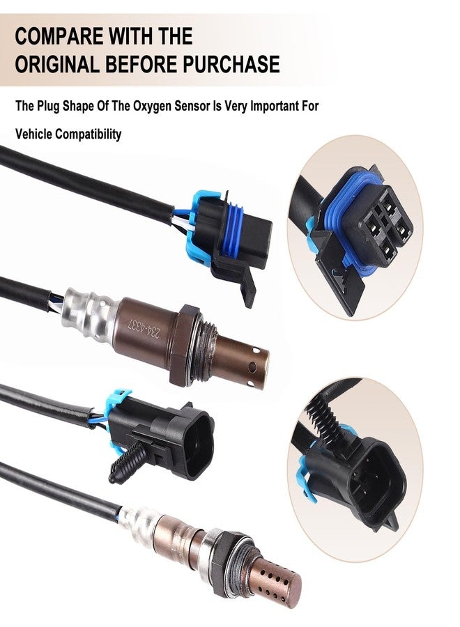 BLPextrm Oxygen O2 Sensor Upstream and Downstream Fits for Chevy GMC Avalanche Silverado Sierra 1500 Classic Suburban Yukon XL 1500 2500 Tahoe 4.3L 4.8L 5.3L 6.0L 2006-07, for Cadillac Escalade 6.2L 2007 4PCS - Image 2