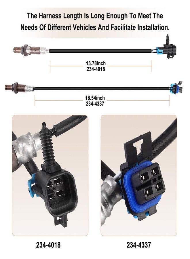 BLPextrm Oxygen O2 Sensor Upstream and Downstream Fits for Chevy GMC Avalanche Silverado Sierra 1500 Classic Suburban Yukon XL 1500 2500 Tahoe 4.3L 4.8L 5.3L 6.0L 2006-07, for Cadillac Escalade 6.2L 2007 4PCS - Image 3