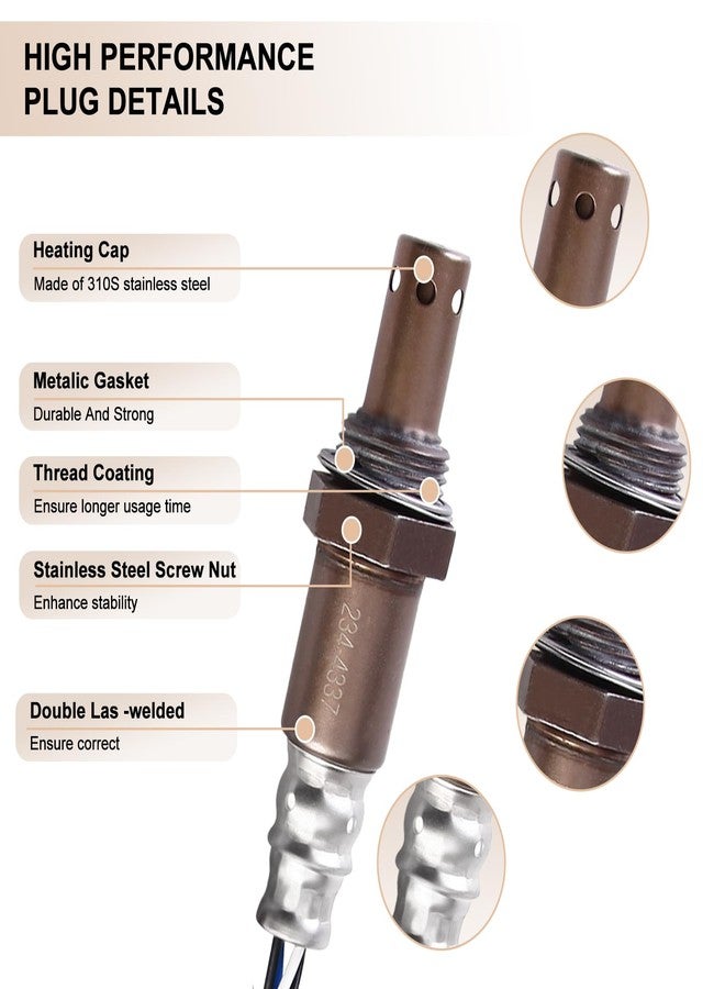 BLPextrm Oxygen O2 Sensor Upstream and Downstream Fits for Chevy GMC Avalanche Silverado Sierra 1500 Classic Suburban Yukon XL 1500 2500 Tahoe 4.3L 4.8L 5.3L 6.0L 2006-07, for Cadillac Escalade 6.2L 2007 4PCS - Image 5