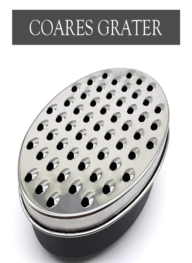 KEISSCO Cheese Grater Citrus Lemon Zester with Food Storage Container & Lid - Perfect For Hard Parmesan Or Soft Cheddar Cheeses, Ginger, Vegetables, Butter, Chocolate & Nutmeg (Black) - Image 5