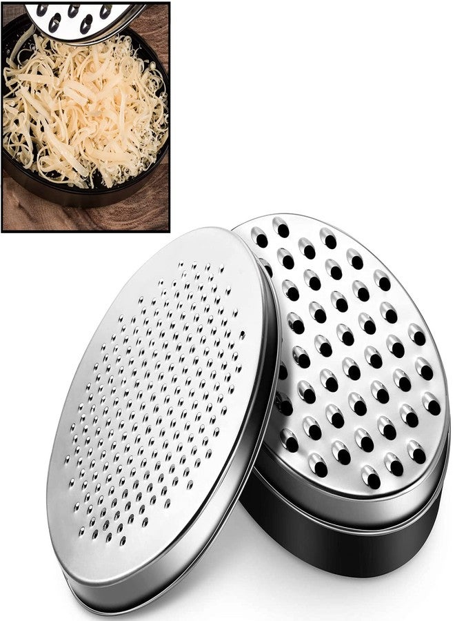 KEISSCO Cheese Grater Citrus Lemon Zester with Food Storage Container & Lid - Perfect For Hard Parmesan Or Soft Cheddar Cheeses, Ginger, Vegetables, Butter, Chocolate & Nutmeg (Black) - Image 2