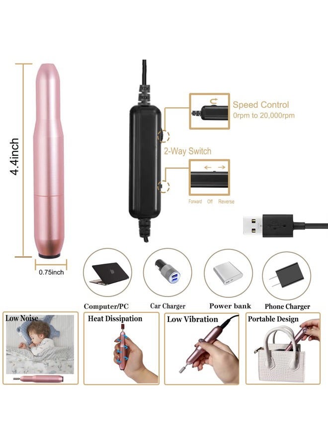 ISTOYALL 117 PCS Portable Electric Nail Drill Polish File Kit with 72W UV LED Nail Lamp Gel Manicure Dryer Lamp,Acrylic Nails Gel Polishing Shape Tools Supplies Set,Manicure Pedicure Nail Files DIY Decoration - Image 4