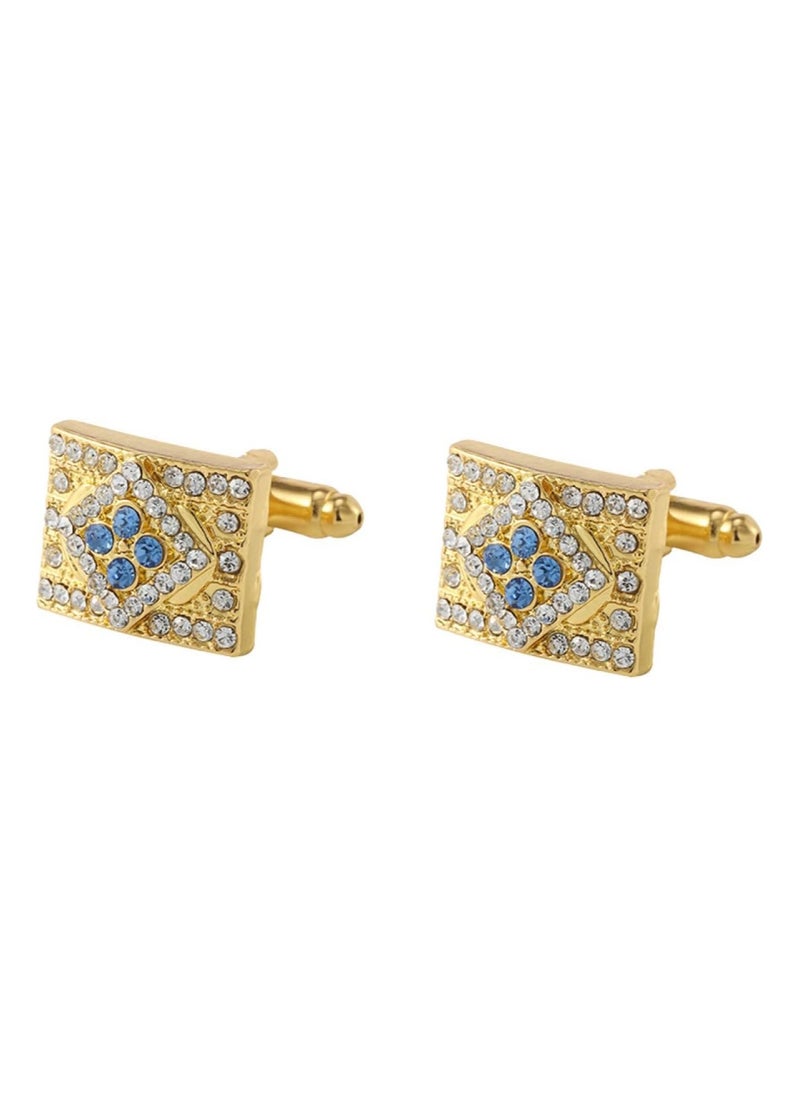 KUYING Crystal Cufflinks For Men Round Zirconia Cufflinks Business Cufflinks Jewelry  - Image 1
