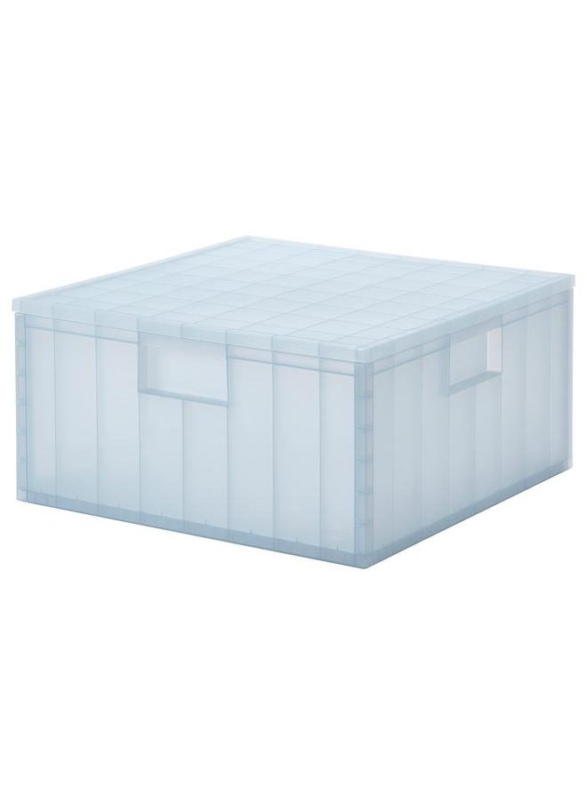 Generic Storage box with lid, transparent grey-blue, 33x33x16.5 cm  - Image 1