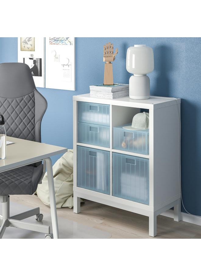 Generic Storage box with lid, transparent grey-blue, 33x33x16.5 cm  - Image 2