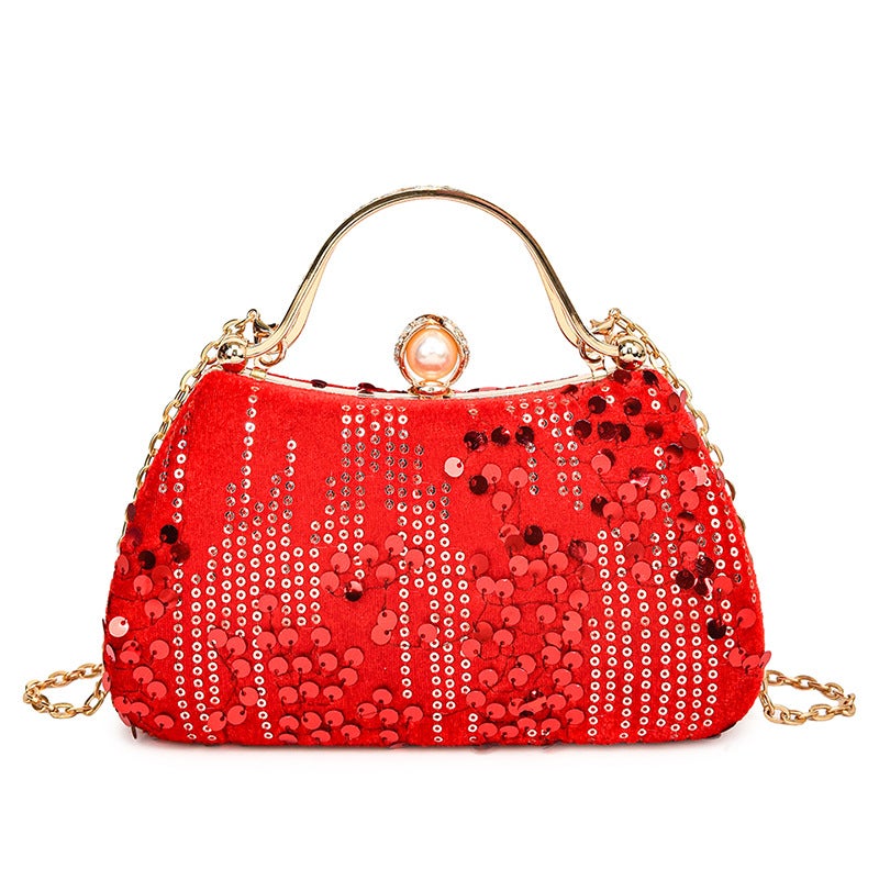 Banquet Dinner Bag Women'S Shoulder Metal Handbag Glitter Sequin Fish Scale Bag Ins Evening Dress Women'S Bag - Image 5