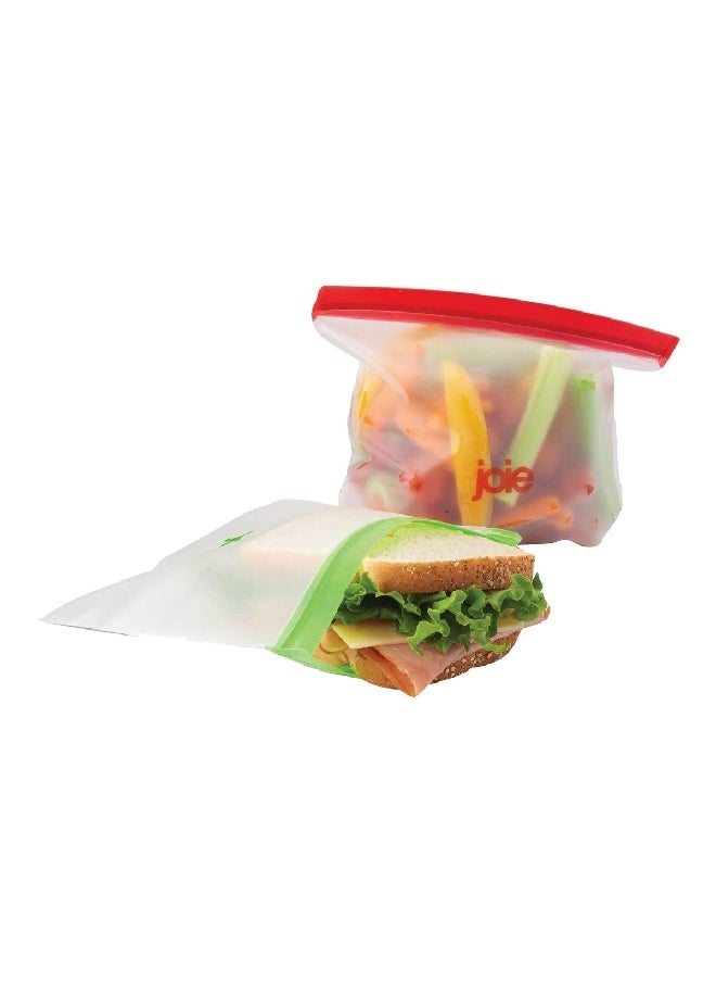 joie - 6-Piece BPA-Free Durable and Reusable Snack Bags Multicolor 8.75 x 7 Inch 29163 - Image 1