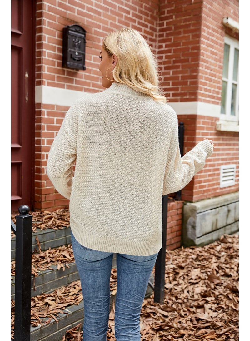 NIBEMINENT Women's Casual Lazy Sweater Autumn Winter Fashion Long Sleeve Pullover Knitted Sweater - Image 2