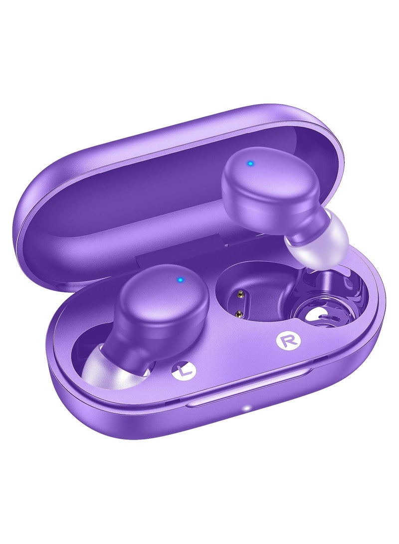lekikpo Lekikpo Wireless Earbuds Bluetooth 5.3 in Ear Buds Light-Weight Headphones,Deep Bass Sound,Built-in Mics Headset,Clear Calls Earphones for Sports Workout Purple  - Image 1