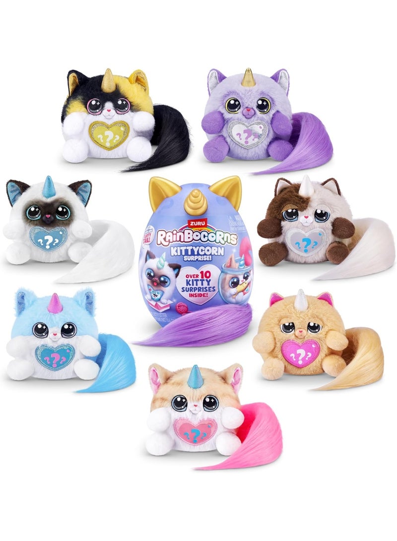 Rainbocorns Kittycorn Surprise Plush (Ragamuffin) – Small Collectible Stuffed Animal Toy with Surprise Accessories for Kids Ages 3+ - Image 4