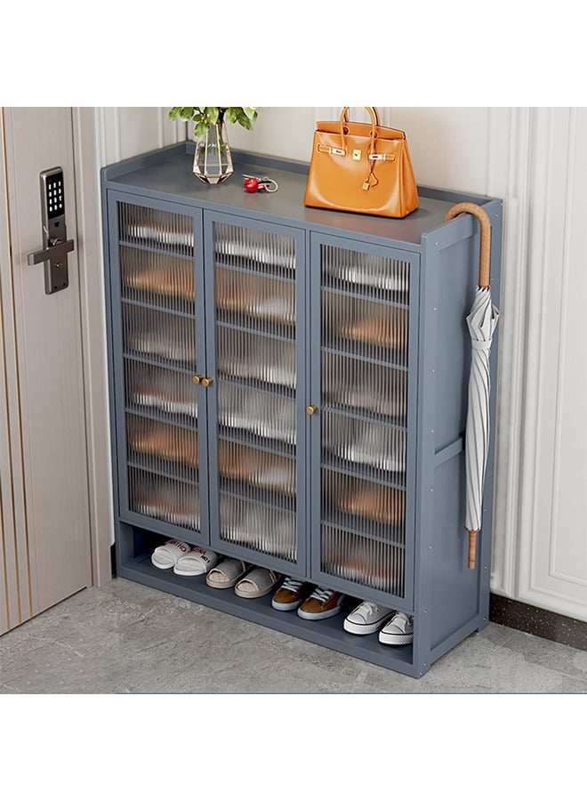 keke 8 Tiers Multifunctional Entryway Shoe Cabinet with 3 Doors - Image 1