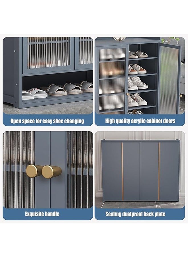 keke 8 Tiers Multifunctional Entryway Shoe Cabinet with 3 Doors - Image 4