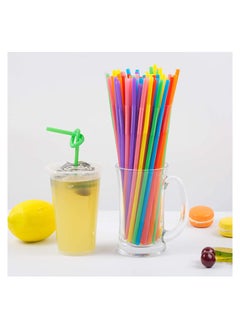 Lavish 200 Pcs Colorful Flexible Plastic Straws  - Image 3