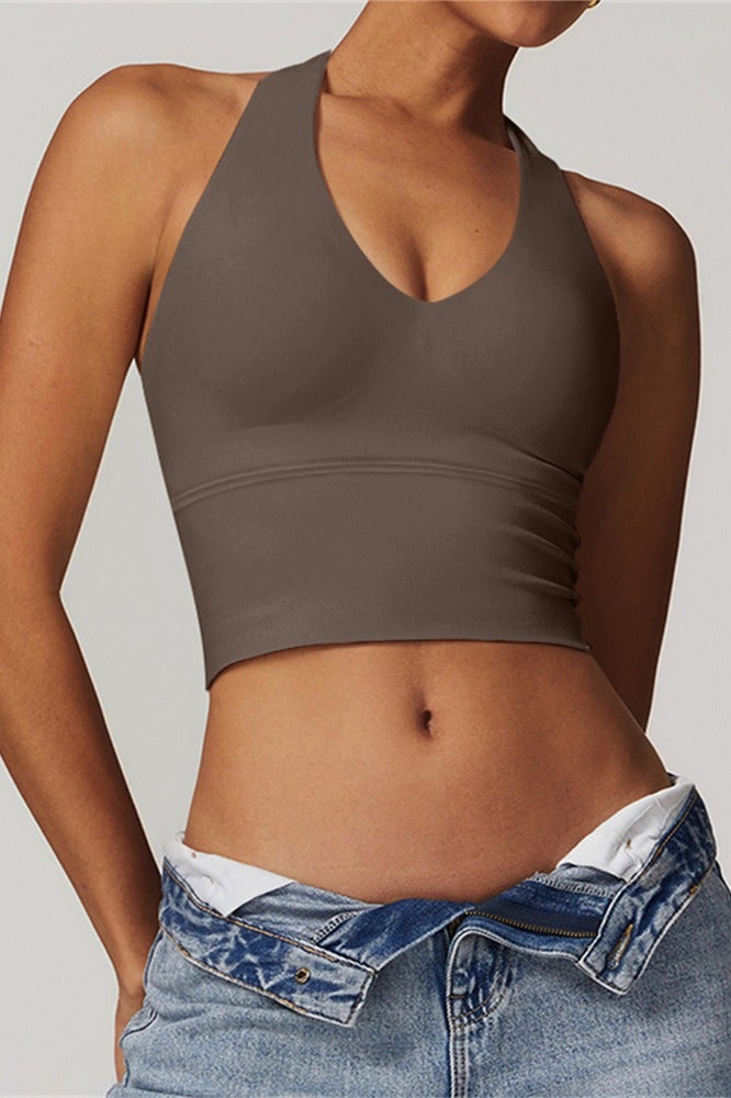 عام المرأة الرسن الرياضة الصدرية الخامس الرقبة الصالة الرياضية تجريب اليوغا حمالات الصدر - Image 1