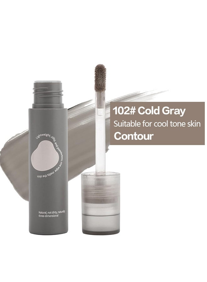Biya Cool Toned Liquid Contour Stick – Cold Grey Cream Bronzer for Sculpted Look, Lightweight Blendable Matte Finish, Long Lasting Liquid Contouring Makeup, Vegan & Cruelty-Free, #102 - Image 2