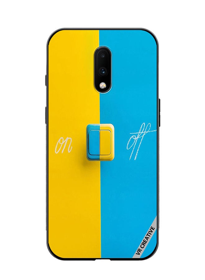 VR CREATIVE Protective Case Cover For OnePlus 7 On Off Design Multicolour  - Image 1