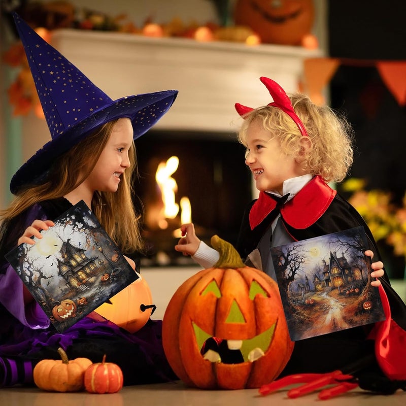 Cextoga Halloween Napkins,Spooky Halloween Decorations 40pcs Happy Halloween Paper Hand Towels Pumpkin Horror House Paper Napkins for Halloween Party Supplies - Image 3