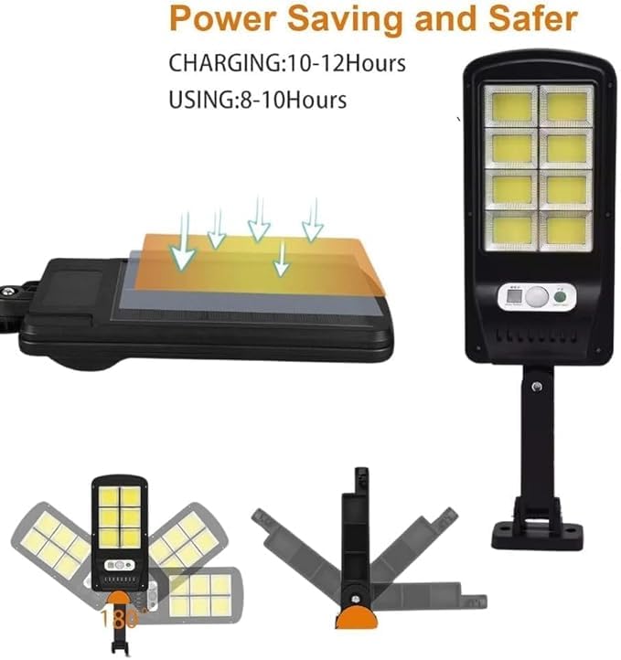 RELEMTRA Led All in One Solar Street Lights Outdoor Waterproof with Automatic Motion Sensor Wall lamp for Garden Home and Pathway ABS Cool White Pack of 1 - Image 3