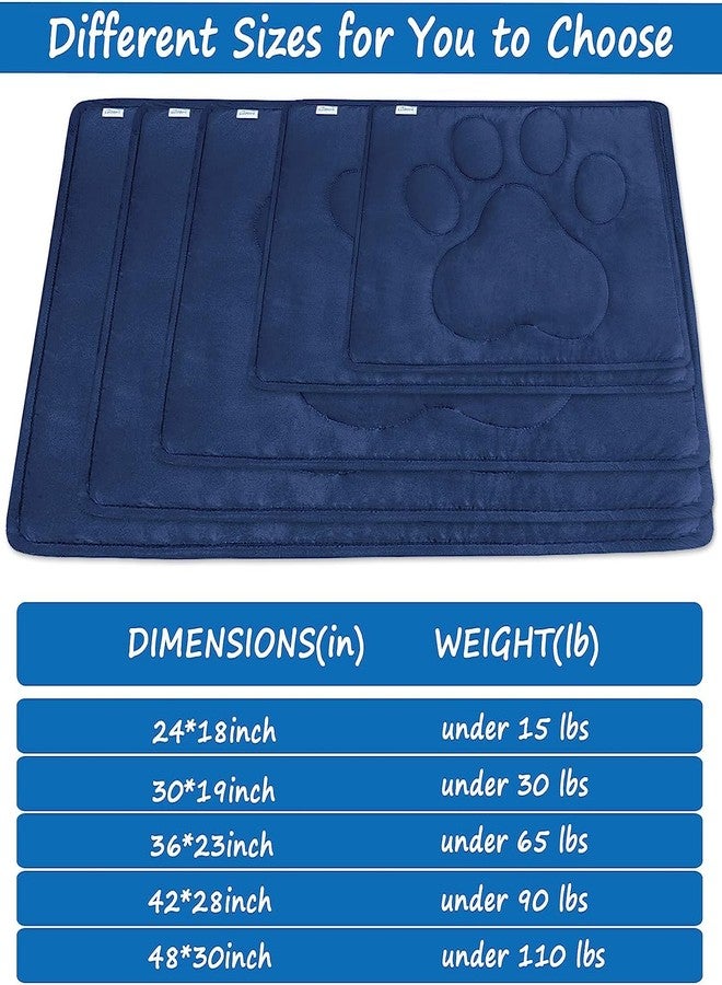 Coldwind 2 Pack Dog Crate Pad (23"x 36"), Dog Mat with Anti-Slip Bottom, Breathable, Washable, Navy&Grey - Image 4