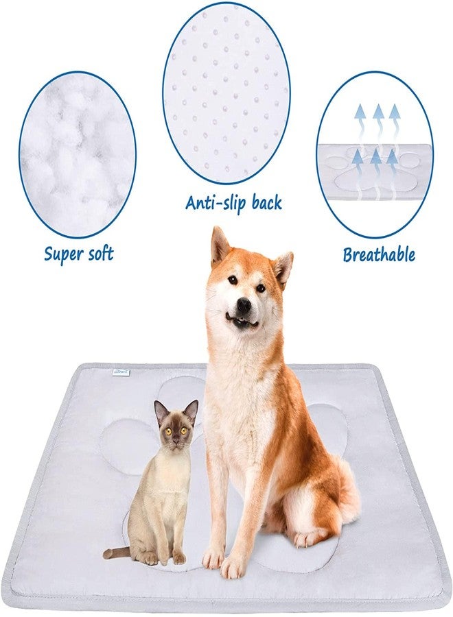 Coldwind 2 Pack Dog Crate Pad (23"x 36"), Dog Mat with Anti-Slip Bottom, Breathable, Washable, Navy&Grey - Image 3