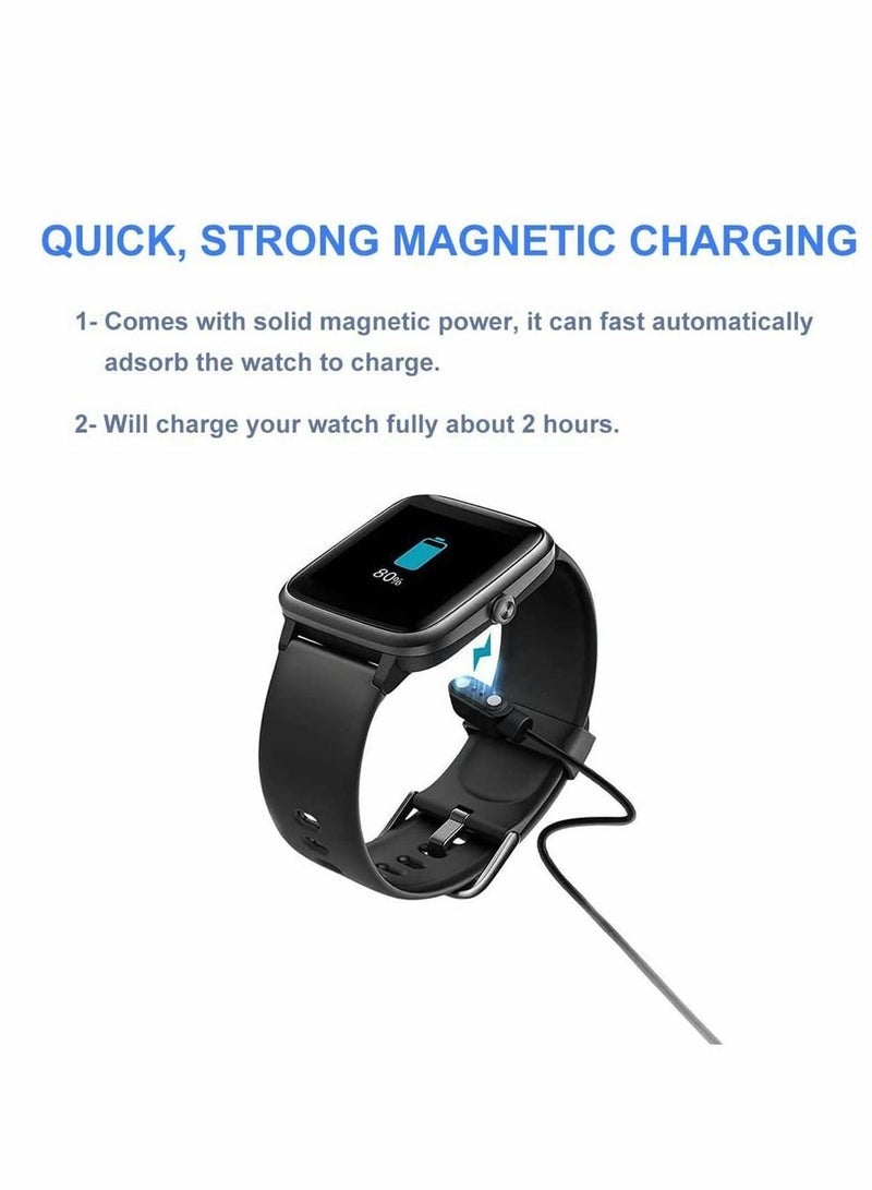 Y&D Smart Watch Charger, 2 pin Magnetic Charging Cable, Compatible for YAMAY VeryFitPro SW023 ID205L SW021 ID205U ID205S SW025 Uwatch 3S 3 2S  - Image 2