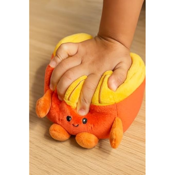 MGM Toy - Squarepal - Chips - Anti-Stress Plush - 193628 - Memory Foam - Gadget - Gift - Fast Food - French Fries - Anxiety - Sensory Toy - From 2 Years - Image 5