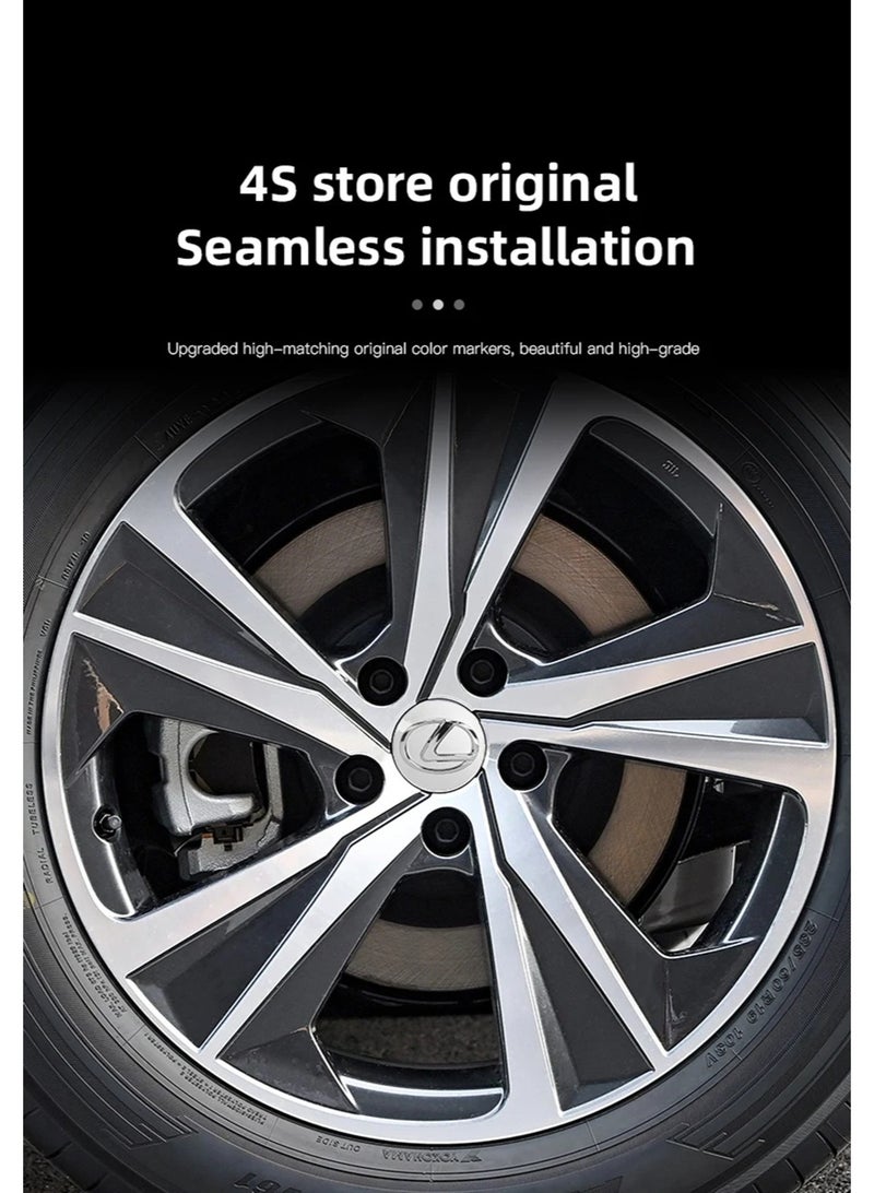 4pcs 62MM سيارة شعار عجلة مركز غطاء محور الملحقات لـ Lexus IS ES RX NX GX LX LS CT GS ES300 ES350 LS430 غطاء الإطارات المضادة للصدأ مقاوم للماء - Image 4