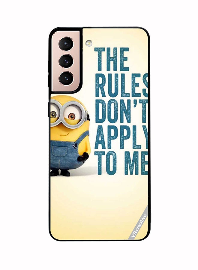 VR CREATIVE Protective Case Cover For Samsung Galaxy S21 5G The Rules Dont Apply For Me Design Multicolour - Image 1