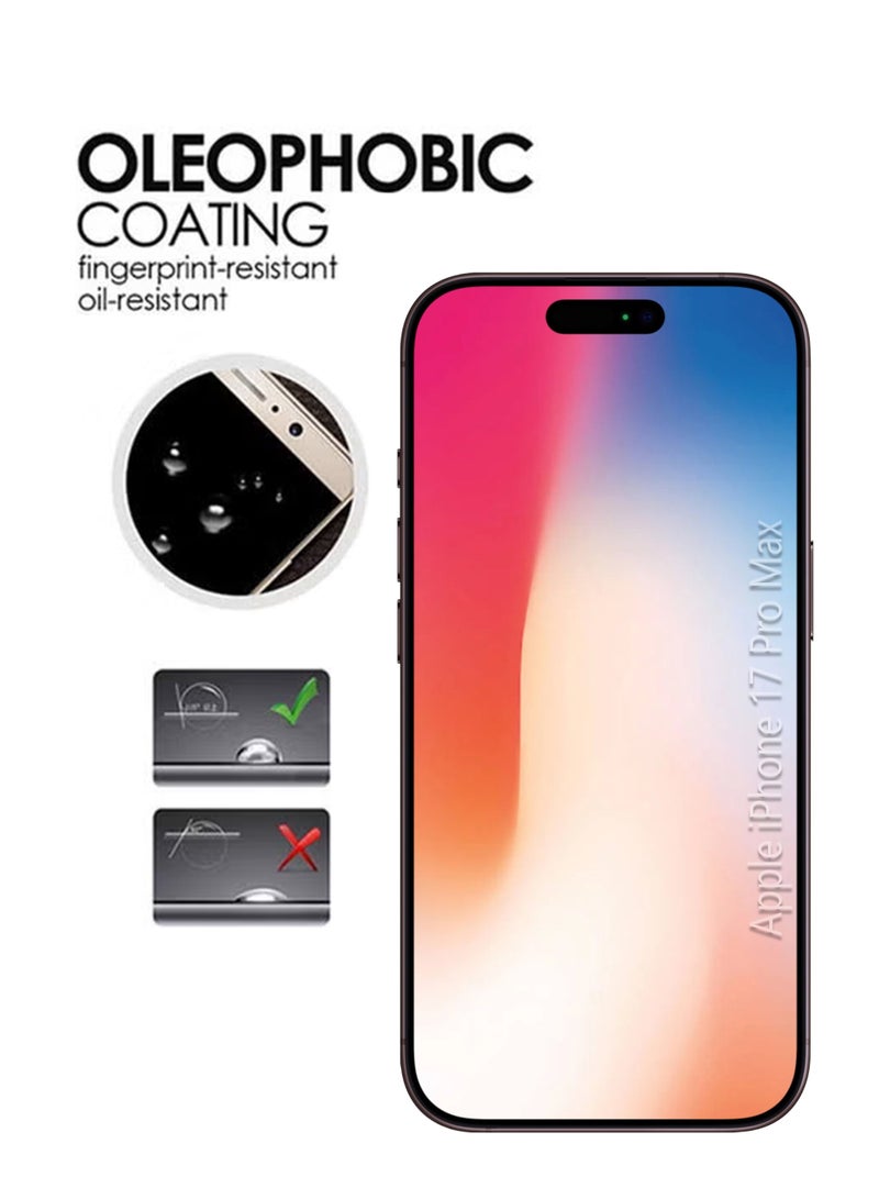 Apple iPhone 17 Pro Max  Screen Protector | Tempered Glass Compatible with Apple iPhone 17 Pro Max| Screen Protector Full HD Quality Tempered Glass Anti-Scratch Edge to Edge Coverage with Easy Installation Kit - Black - Image 4