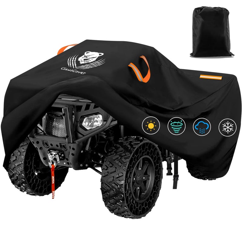 ATV Covers Waterproof Outdoor,4 Wheeler and Quad Cover,Durable and UV-Resistant,All Weather Protection Four Wheeler Storage Cover,Fit for Polaris Honda Yamaha-95x48x48 Inch