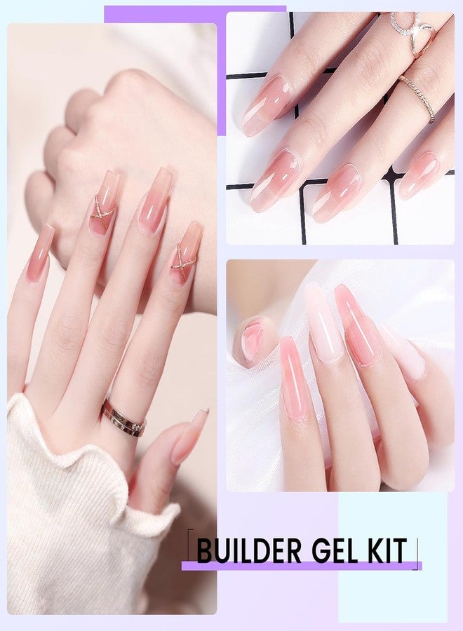 AOBOO Hard Gel Builder Gel for Nails Long-lasting Strong Hand Nude 3D Sculpting for Nail Extension 4oz - Image 4