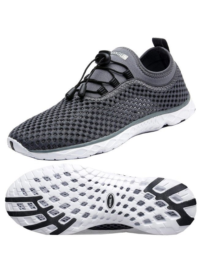 Zhuanglin Women's Quick Drying Aqua Water Shoes, 789dark Grey, 6.5 - Image 1
