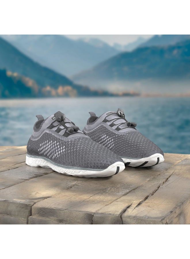 Zhuanglin Women's Quick Drying Aqua Water Shoes, 789dark Grey, 6.5 - Image 2