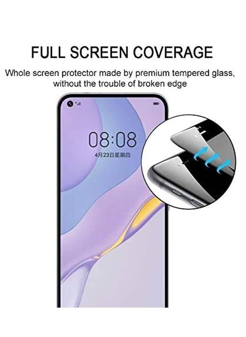 Generic Screen protector for Huawei nova 7 5G tempered glass screen protectors,9H Hardness,High transparency 99% high definition,5D Arc Edges(black)  - Image 2